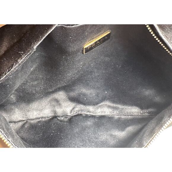 Prada Black Satin Zip Clutch Bag Purse - Picture 4 of 6